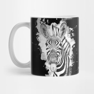 Love and Stripes - zebra black Mug